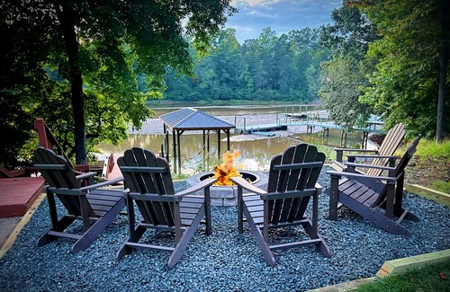 Sherrills Ford Haus | Heated Pool, Firepit, Peaceful Oasis, & Views!