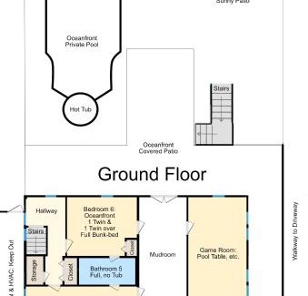 Golden Mile Haus | ﻿Posh Ocean Front: Huge Private Pool, Yard, Spa, Patio & Deck, BBQ, Game Room with 4 En-Suite Bathrooms