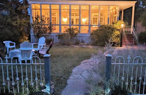 Cape May Point Haus | Pristine, Cozy, 4 bedroom Beach Cottage with a 40 foot screened in front porch!