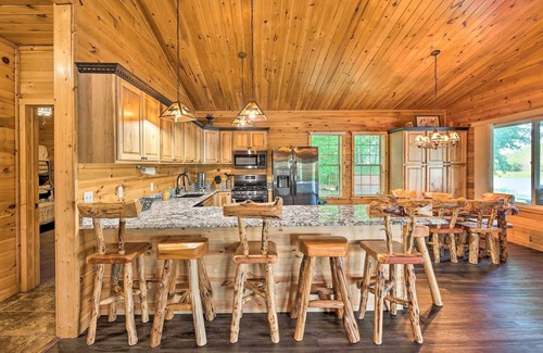 Northeast Michigan Haus | Private Cadillac Gem w/ Kayaks, Hot Tub, Pond, Pool Table and More