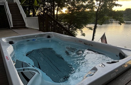 Berrien Springs Haus | boat, hot tub, fire pit, kayaks, private swim island, Notre Dame, wineries