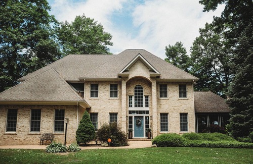 Berrien Springs Haus | boat, hot tub, fire pit, kayaks, private swim island, Notre Dame, wineries