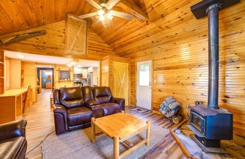 Clay Haus | Private Lake and Dock Log Cabin, 2 Mi to Clay!