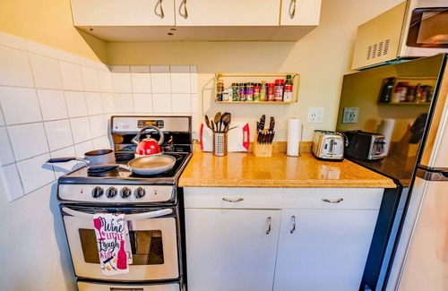 Lake Ridge Wohnung | # 1: Sunny & Quiet 1BR mit eigenem Patio. Küche zum Kochen ausgestattet.