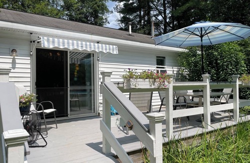 Gansevoort Haus | Private yard, quiet neighborhood 7 mi. to Saratoga Race Course 9 mi. to SPAC