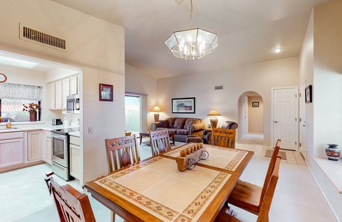 Rancho Vistoso Haus | Radiant desert stay with pool and tennis access - mountain views, dogs ok