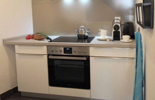 Bad Ems Wohnung | Verbringen Sie Ihren Urlaub im FerienNest Haus Braunfels. Das „RankenNest" befindet sich im Erdgeschoss des Hauses und bietet Platz für zwei Personen. Das gemütliche Apartment ist modern und stilvoll eingerichtet.