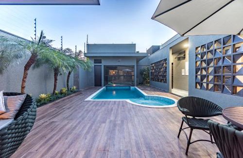 Olimpia Haus | Recanto Oásis - 3 Suítes, Piscina Aquecida com Sauna