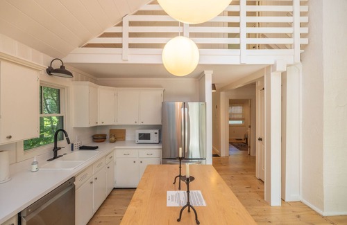 Belfast Haus | Renovated woodland home with lovely deck & firepit - minutes to Swan Lake