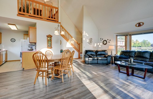 Au Gres Hütte | Riverfront Au Gres Cottage w/ Fire Pit & Grill!