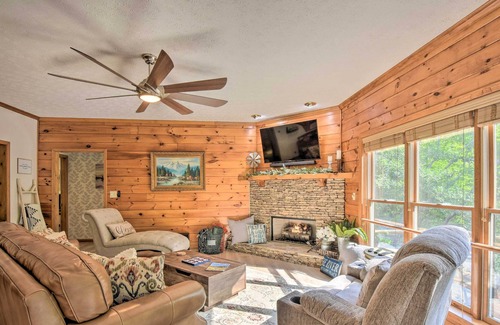 East Ellijay Haus | NEW! Riverfront Ellijay Home w/ Game Room & Grill!