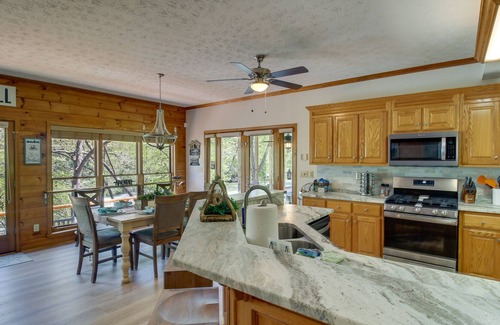 East Ellijay Haus | NEW! Riverfront Ellijay Home w/ Game Room & Grill!