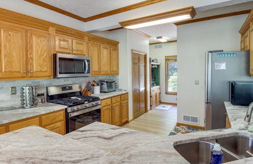 East Ellijay Haus | NEW! Riverfront Ellijay Home w/ Game Room & Grill!