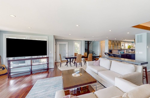 Herald Harbor Haus | Riverfront home with private dock, foosball table, fireplace, river views