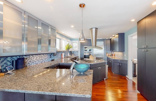 Herald Harbor Haus | Riverfront home with private dock, foosball table, fireplace, river views