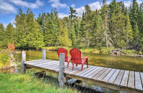 Mayfield Haus | Riverfront Traverse City Cabin Near Snowmobiling!