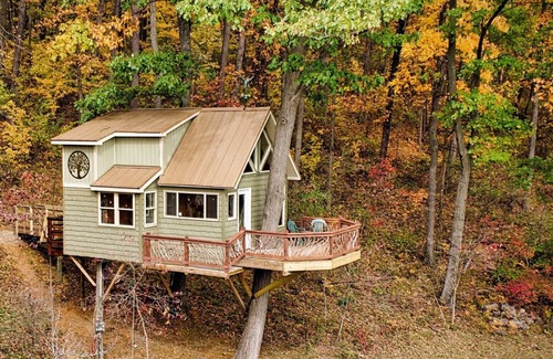 Jones Hütte | Lakeshore luxury treehouse: beautiful views, solitude, lake & fiber-optic WiFi