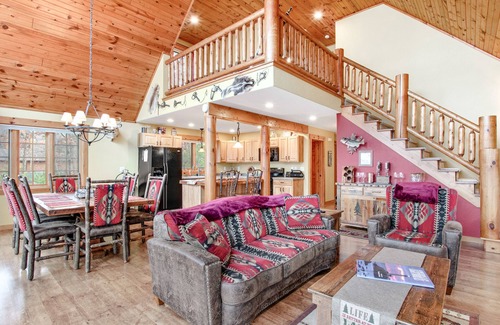 Necedah Haus | Rustic, spacious, lakefront home with private boat slip, game room & gazeebo