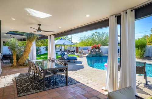 Central Scottsdale Haus | Santa Fe Modern im Zentrum von Scottsdale mit privatem beheiztem Pool