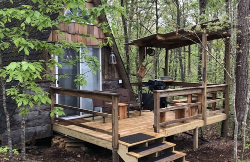 Muscadine Kabine | SHEKHINA A tiny house in the woods. 40 acres. Total privacy. Weekend retreat.