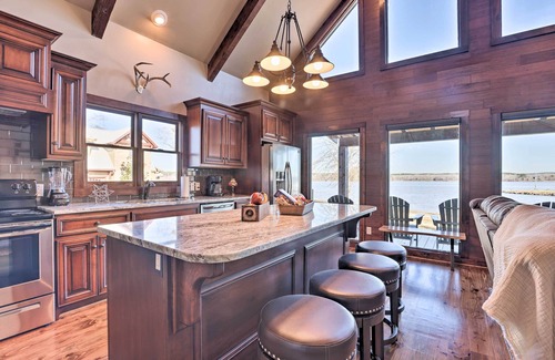 Shelby Haus | Shoreline Home w/ Boat Dock & Fire Pit in Shelby!