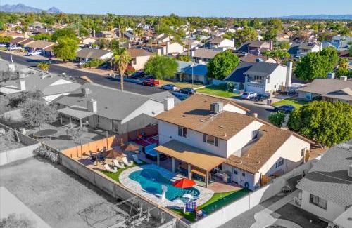 Copperwood Haus | Slide into Fun Pool Games Fire Pit Sport Court