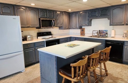 Fremont Haus | Snow Lake Chalet Northeast Indiana