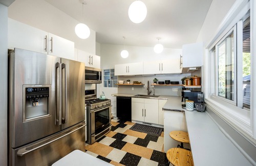 Miller Beach Haus | Spacious MCM beach house with private yard!