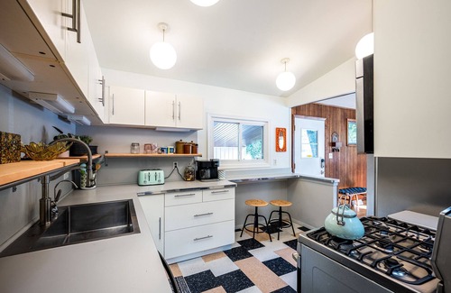 Miller Beach Haus | Spacious MCM beach house with private yard!