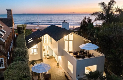 Padaro Lane Haus | Step out to Padaro Beach from this luxurious 5-bedroom 5 bath compound