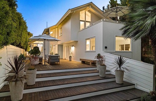 Padaro Lane Haus | Step out to Padaro Beach from this luxurious 5-bedroom 5 bath compound