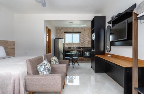Itaipuacu Wohnung | Studio Aconchegante com Varanda garagem Tv Smart Wi-fi