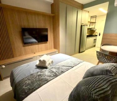 Indianopolis Wohnung | Studio Moema Completo Com Vaga Grátis e Localização Premium