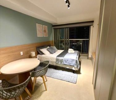 Indianopolis Wohnung | Studio Moema Completo Com Vaga Grátis e Localização Premium