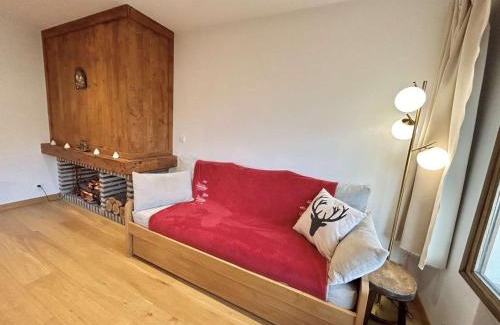 Megeve Wohnung | Studios + Cabine à Megève, 4 Couchages, 500m des Remontées, Balcon Sud, Parking Inclus - FR-1-597-34