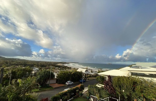Emerald Beach Haus | Ocean View Cottage Spektakuläre Aussicht auf den Strand