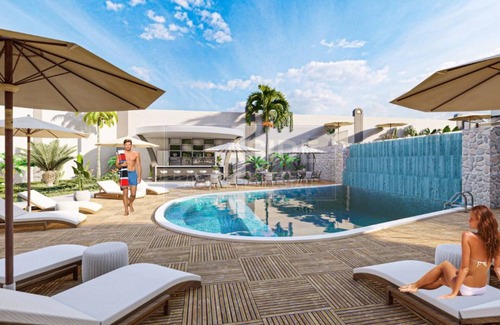 Avsallar Wohnung | Stylish 1BR Flat Pool View & 10 min Walk to Beach