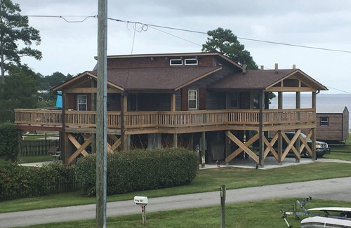 Minnesott Beach Kabine | Sonnenaufgang auf der Veranda - Ferienhütte in der Nähe von Dawson Creek
