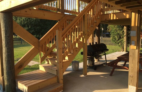 Minnesott Beach Kabine | Sonnenaufgang auf der Veranda - Ferienhütte in der Nähe von Dawson Creek