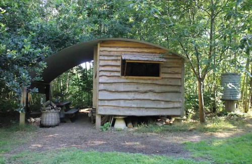 Ash Kabine | Thatched roundhouse in Somerset woodland; off-grid relaxation & campfire cooking