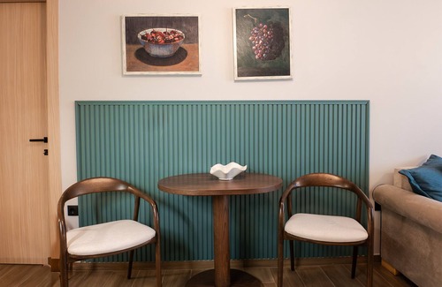 Kavala Wohnung | The Arco Teal Apartment with 1-bedroom, with WiFi, AC in phenomenal Kavala