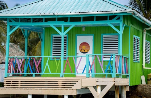 Placencia Kabine | The Green Parrot Fish at King Lewey's Island Resort, Placencia Cayes, Belize