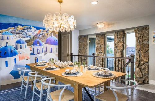 Scenic Heights Haus | The Santorini Retreat Pool Hot Tub Game Room