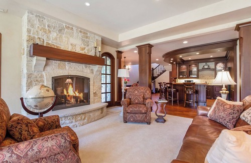 Holland Villa | Timeless Euro Tuscan gated estate on 14.5 acres with vineyard, pond and gardens.