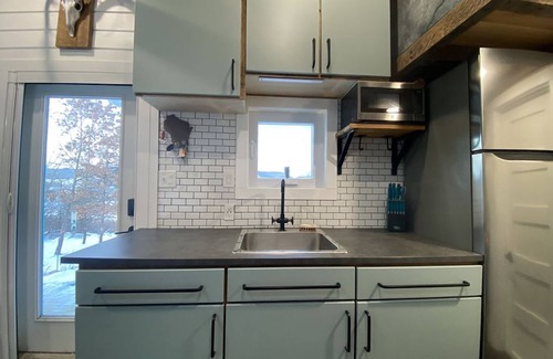 Dorchester Haus | Tiny House on Upper Iowa River w/ hot tub