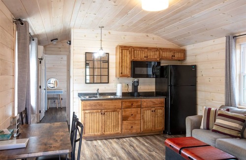 North Sebago Kabine | TITMOUSE - RESORT WITH 12 PROPERTIES. NATURAL POND FOR SWIMMING. CAFE ON SITE.
