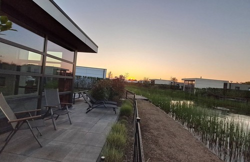 Olburgen Haus | Top-modernes Chalet 'Land in Sicht' mit großem Garten an der IJssel