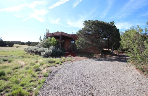 Santa Fe Hütte | Ruhige Casita in Tano West, Tex Skies, weiten Blick auf die Sangres