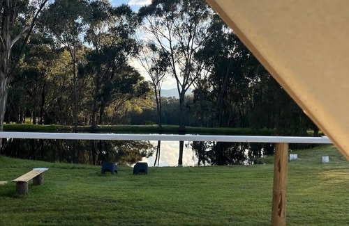 Barjarg Kabine | Tranquil Glamping tent and kitchenette/bathroom