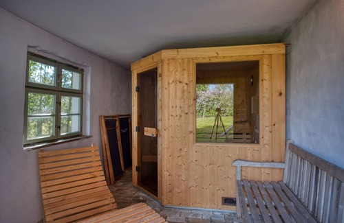 Ahlbeck Haus | traumHaff® Geschütztes Denkmal Amalienhof, Sauna, offener Kamin,umzäunte Wiese